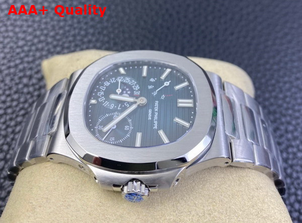 Patek Philippe Nautilus Watch Self Winding Mechanical Movement Black Blue Dial Stainless Steel Case 5712 1A 001 Replica