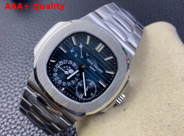 Patek Philippe Nautilus Watch Self Winding Mechanical Movement Black Blue Dial Stainless Steel Case 5712 1A 001 Replica