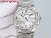 Patek Philippe Nautilus Watch Self Winding Mechanical Movement Silvery Opaline Dial Steel Case 7118 1200A 010 Replica