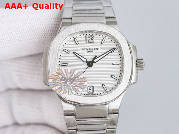 Patek Philippe Nautilus Watch Self Winding Mechanical Movement Silvery Opaline Dial Steel Case 7118 1A 010 Replica