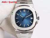 Patek Philippe Nautilus Watch Self Winding Mechanical Movenent Sunburst Blue Dial White Gold Case 5726 1A 014 Replica