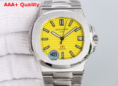 Patek Philippe Nautilus Watch Self Winding Mechnical Movement Yellow Dial Steel Case Replica