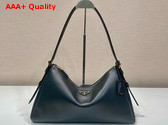 Prada Aimee Large Leather Shoulder Bag in Black 1BC228 Replica