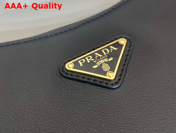 Prada Aimee Large Leather Shoulder Bag in Black 1BC228 Replica