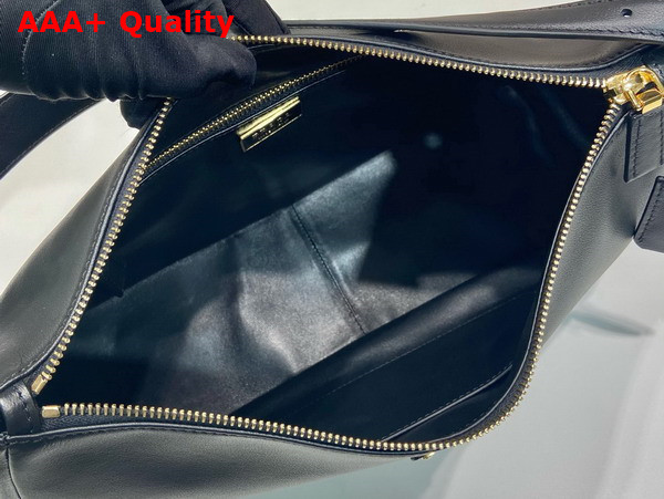 Prada Aimee Large Leather Shoulder Bag in Black 1BC228 Replica