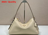 Prada Aimee Large Leather Shoulder Bag in Travertine 1BC228 Replica