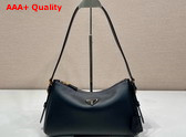 Prada Aimee Medium Leather Shoulder Bag in Black 1BC229 Replica