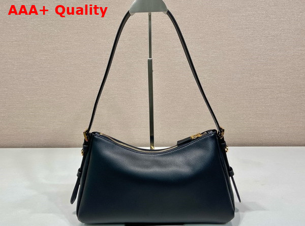 Prada Aimee Medium Leather Shoulder Bag in Black 1BC229 Replica