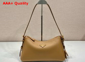 Prada Aimee Medium Leather Shoulder Bag in Caramel 1BC229 Replica