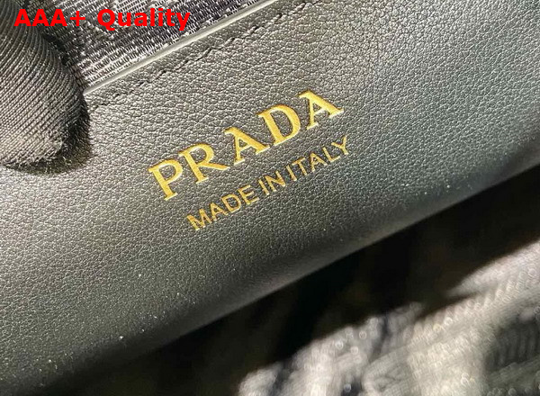 Prada Arque Large Leather Shoulder Bag in Black 1BC218 Replica