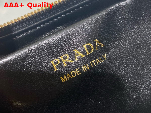 Prada Arque Printed Leather Shoulder Bag in Honey 1BC194 Replica