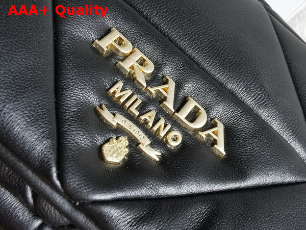 Prada Big System Nappa Patchwork Shoulder Bag in Black 1BD328 Replica