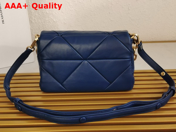 Prada Big System Nappa Patchwork Shoulder Bag in Blue 1BD328 Replica