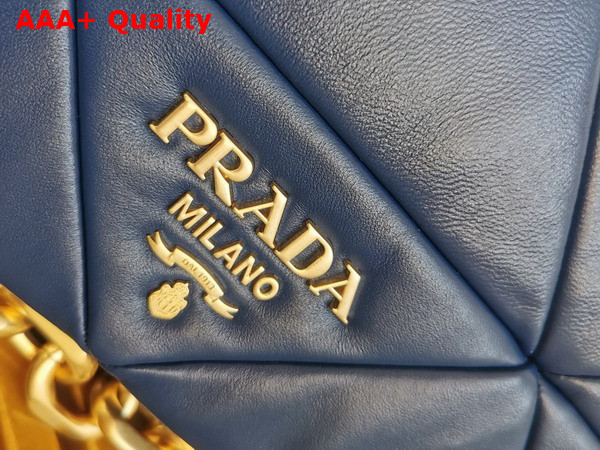 Prada Big System Nappa Patchwork Shoulder Bag in Blue 1BD328 Replica