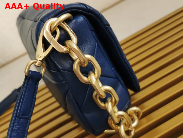 Prada Big System Nappa Patchwork Shoulder Bag in Blue 1BD328 Replica