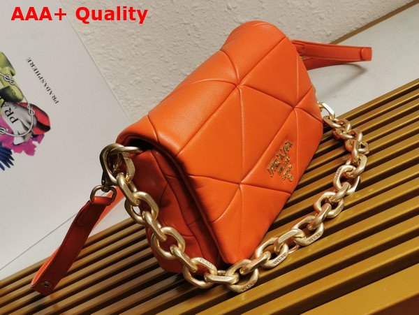 Prada Big System Nappa Patchwork Shoulder Bag in Orange 1BD328 Replica