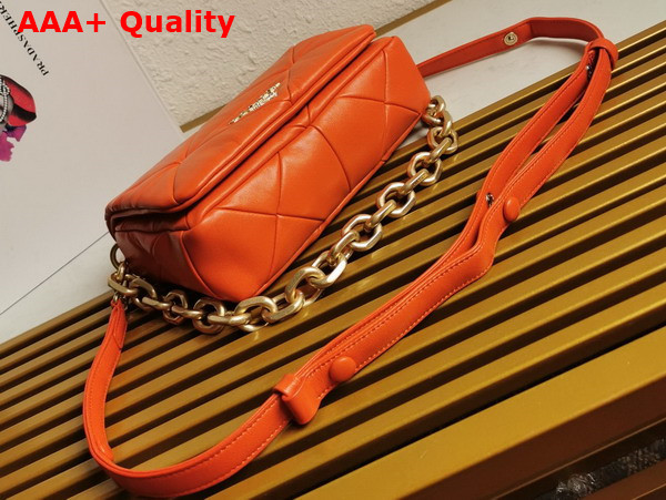 Prada Big System Nappa Patchwork Shoulder Bag in Orange 1BD328 Replica