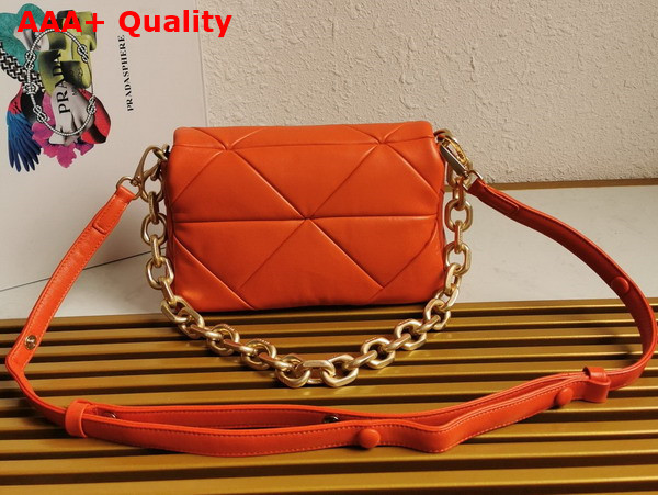 Prada Big System Nappa Patchwork Shoulder Bag in Orange 1BD328 Replica