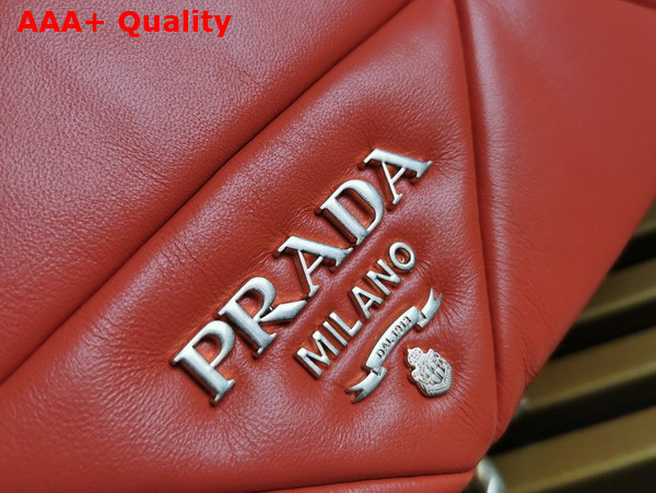 Prada Big System Nappa Patchwork Shoulder Bag in Orange 1BD328 Replica