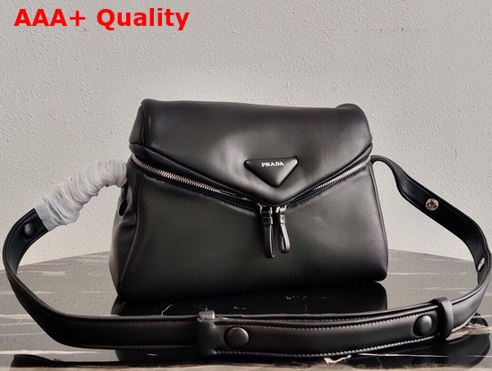 Prada Black Padded Nappa Leather Prada Signaux Bag 1BC165 Replica