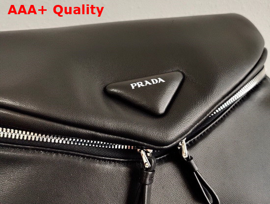 Prada Black Padded Nappa Leather Prada Signaux Bag 1BC165 Replica