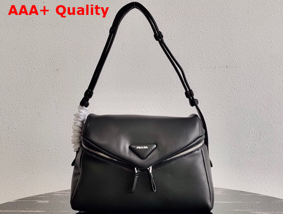 Prada Black Padded Nappa Leather Prada Signaux Bag 1BC165 Replica