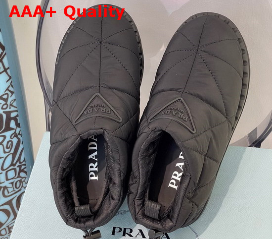 Prada Black Padded Nylon Slip On Shoes 1S704M Replica