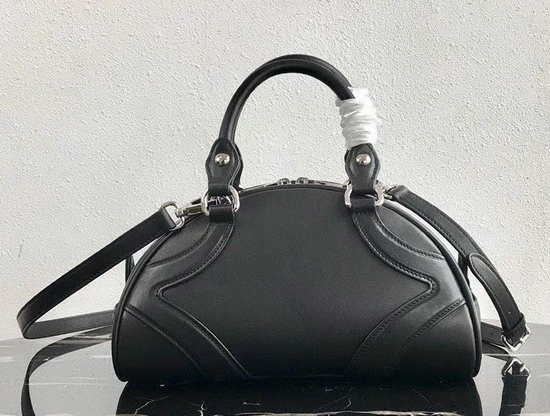 Prada Bowling Bag in Black Nappa Leather