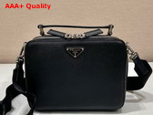 Prada Brique Saffiano Leather Bag in Black 2VH069 Replica