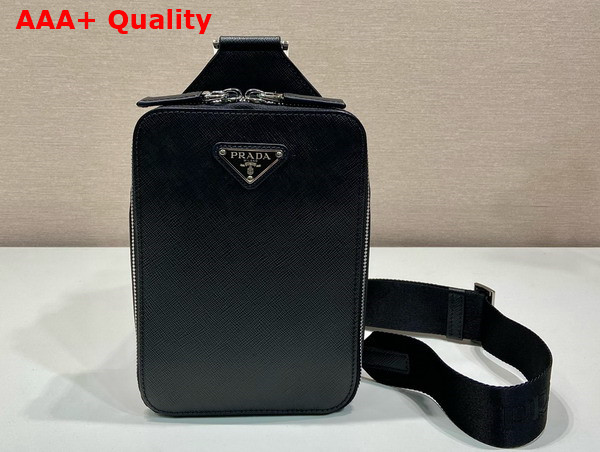 Prada Brique Saffiano Leather Bag in Black 2VZ106 Replica