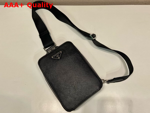 Prada Brique Saffiano Leather Bag in Black 2VZ106 Replica