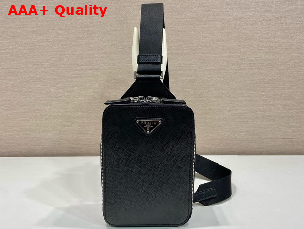 Prada Brique Saffiano Leather Bag in Black 2VZ106 Replica