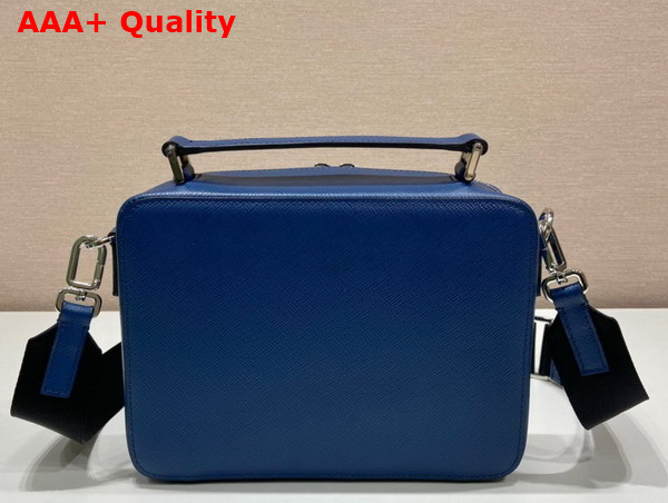 Prada Brique Saffiano Leather Bag in Bluette 2VH069 Replica