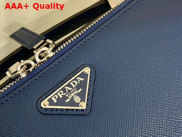 Prada Brique Saffiano Leather Bag in Bluette 2VH069 Replica