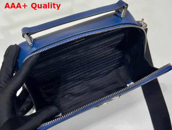 Prada Brique Saffiano Leather Bag in Bluette 2VH069 Replica