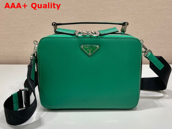 Prada Brique Saffiano Leather Bag in Mango 2VH069 Replica