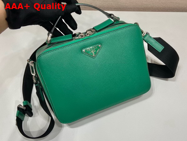 Prada Brique Saffiano Leather Bag in Mango 2VH069 Replica