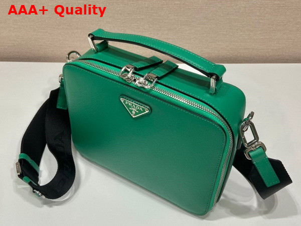 Prada Brique Saffiano Leather Bag in Mango 2VH069 Replica