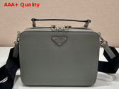 Prada Brique Saffiano Leather Bag in Marble Gray 2VH069 Replica