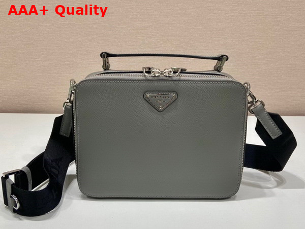 Prada Brique Saffiano Leather Bag in Marble Gray 2VH069 Replica