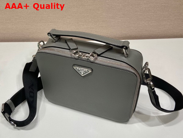 Prada Brique Saffiano Leather Bag in Marble Gray 2VH069 Replica