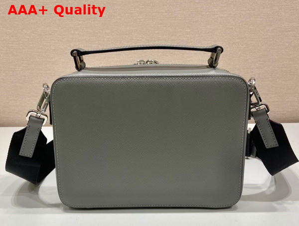 Prada Brique Saffiano Leather Bag in Marble Gray 2VH069 Replica