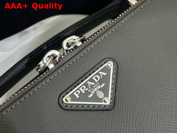 Prada Brique Saffiano Leather Bag in Marble Gray 2VH069 Replica