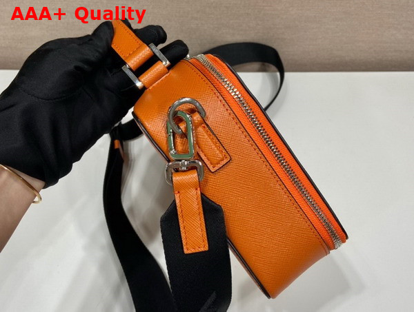 Prada Brique Saffiano Leather Bag in Papaya 2VH069 Replica