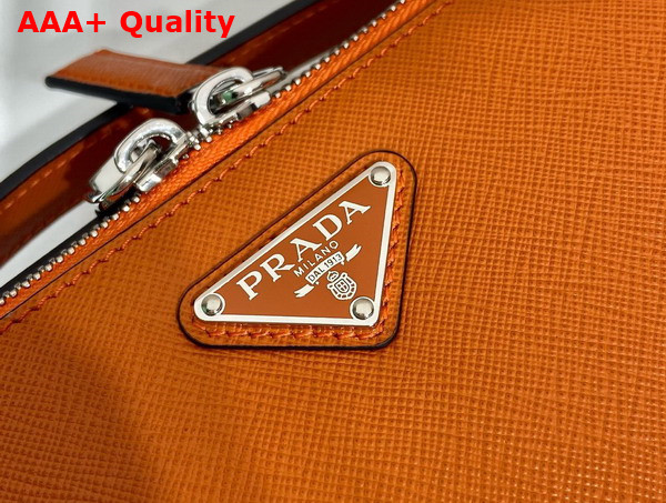 Prada Brique Saffiano Leather Bag in Papaya 2VH069 Replica