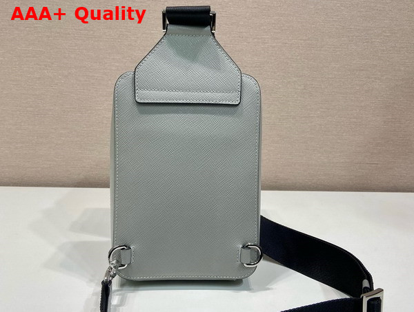 Prada Brique Saffiano Leather Bag in Slate Gray 2VZ106 Replica