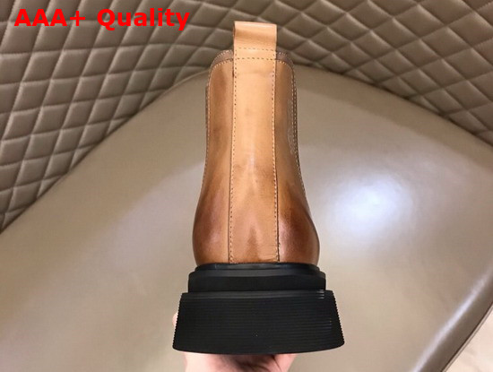 Prada Brushed Calf Leather Chelsea Boots in Brown for Men Replica