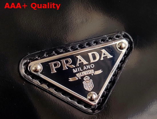 Prada Brushed Leather Handbag in Black 1BA321 Replica