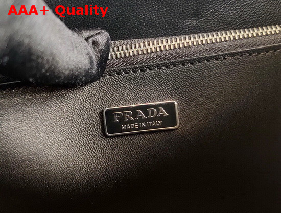 Prada Brushed Leather Handbag in Black 1BA321 Replica