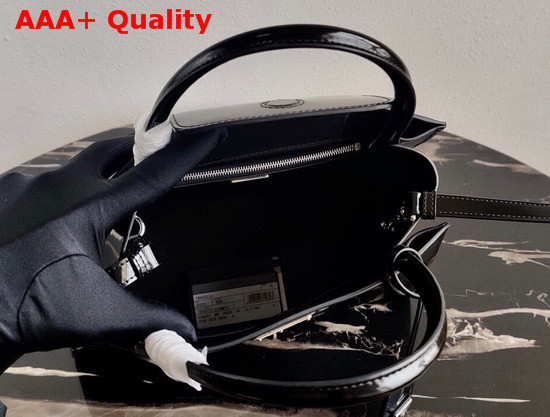 Prada Brushed Leather Handbag in Black 1BA321 Replica